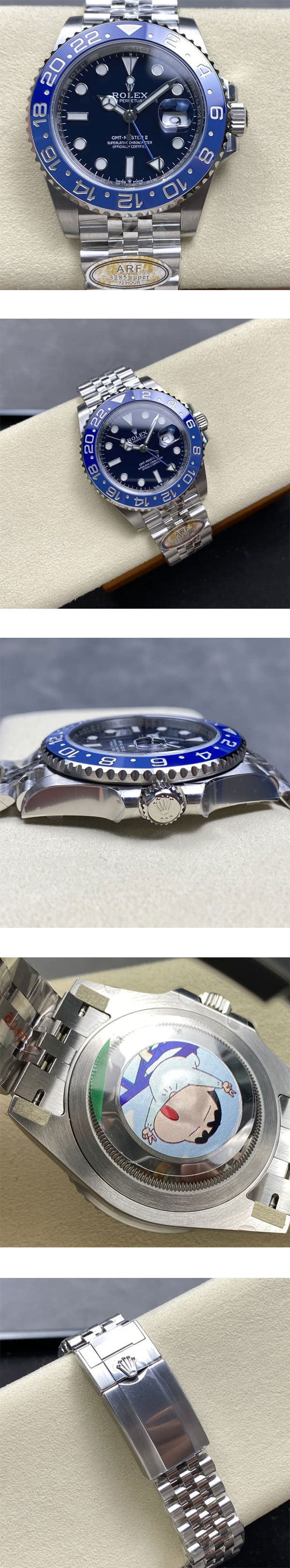 【ARF製】ロレックスコピー REF. 126716 GMTマスター Ⅱ ブルー 40mm 3285搭載 優良配送